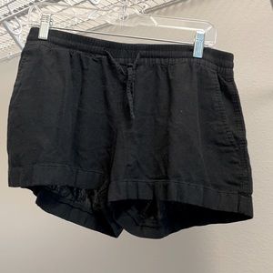 Old Navy black linen shorts medium